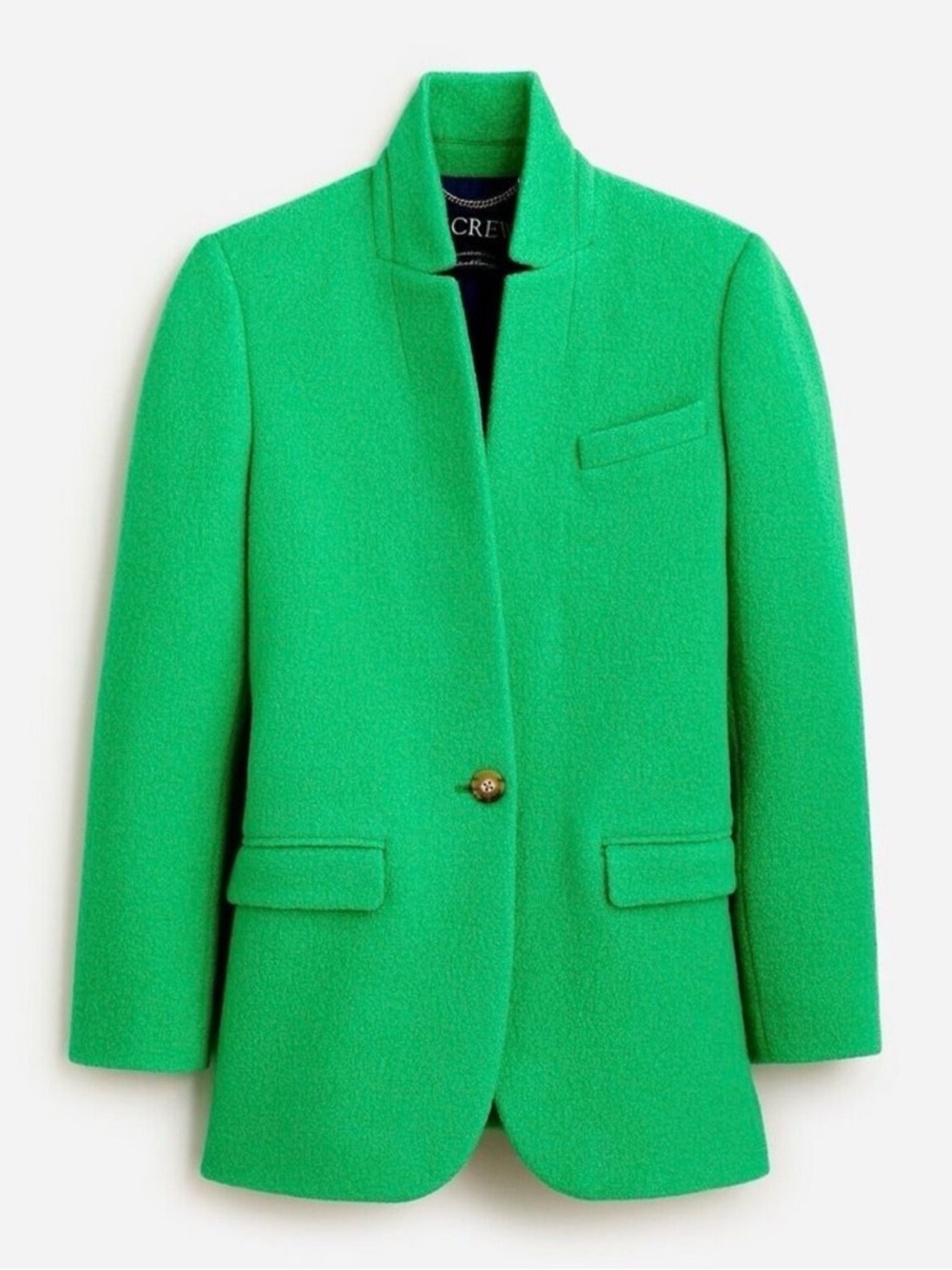 J. Crew Leighton Blazer/Coat Vintage Kelly Green 100% Wool